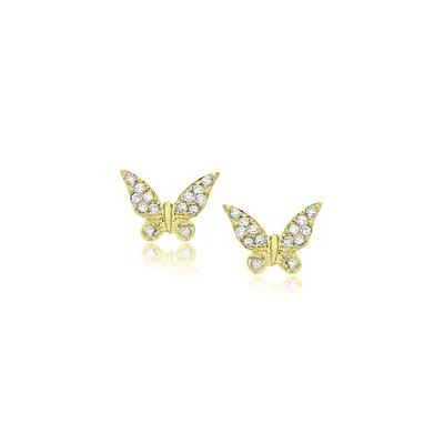 Butterfly Diamonds Stud Earrings