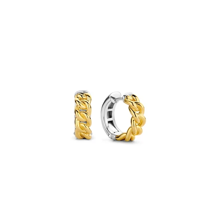 Chunky Link Huggie Earrings