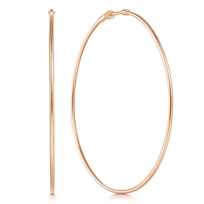 70MM Rose Gold Hoop Earrings