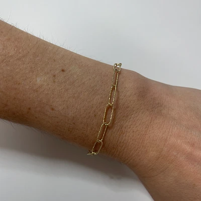 Paperclip Diamond Cut 4.5MM Link Chain