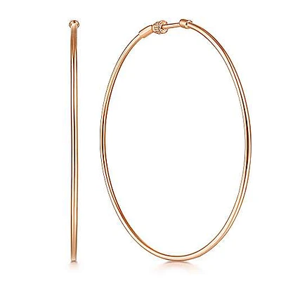 60MM Rose Gold Hoop Earrings