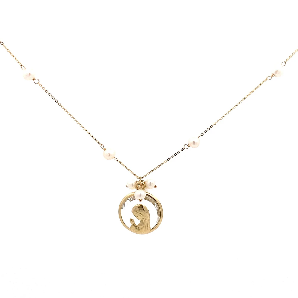 Virgen Nina 13MM Round Glass Necklace