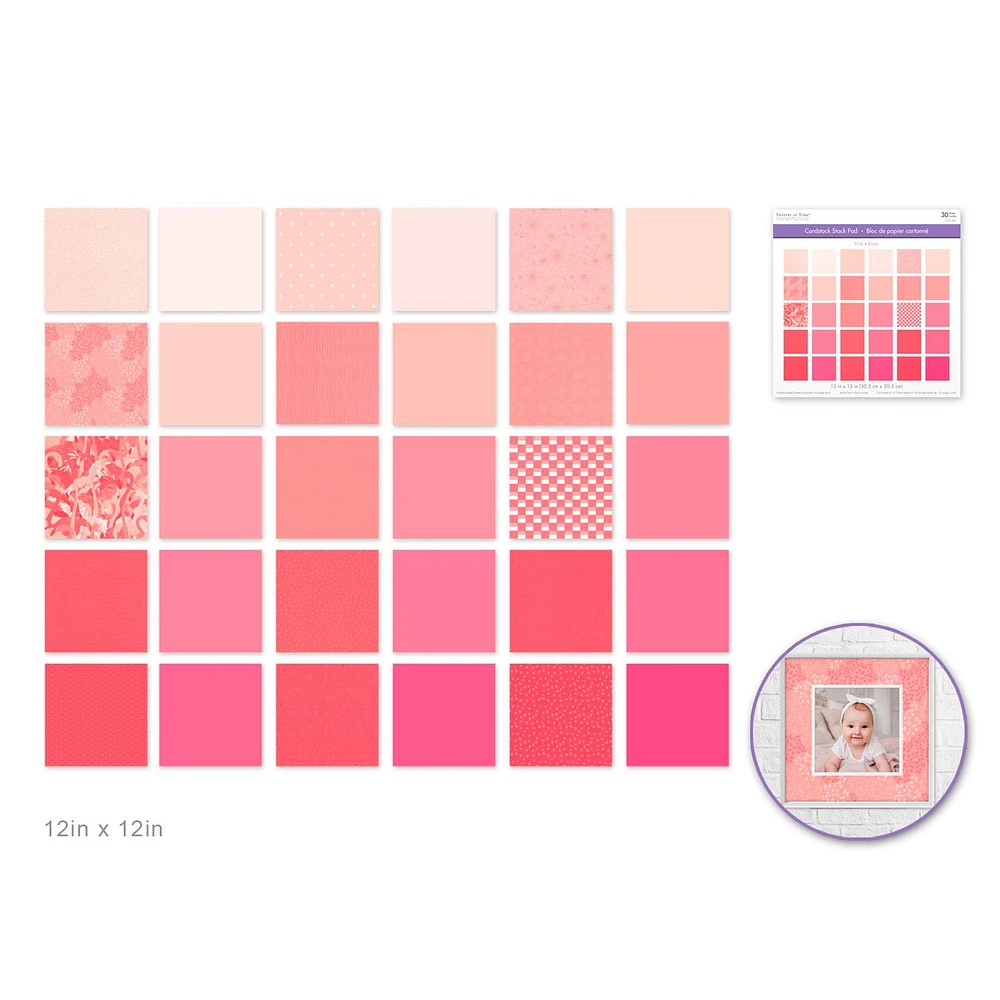 Forever in Time Paper Pad - 30 Sheets - Pink