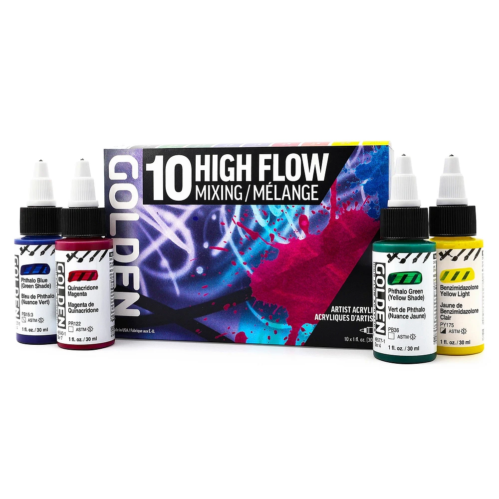 Ensemble mélange acrylique High Flow - 10 pièces