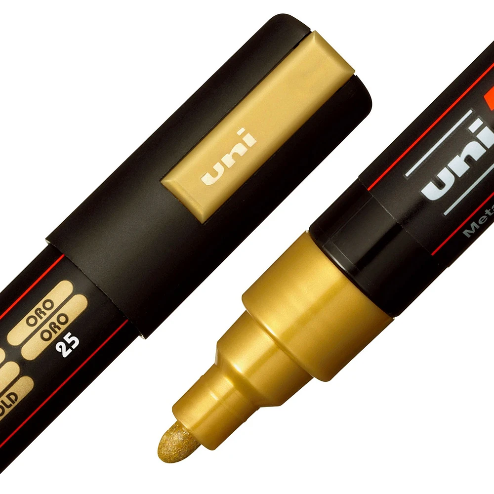 Paint Markers - PC-5M Medium Tip, Metallic Colours, 4 Pieces