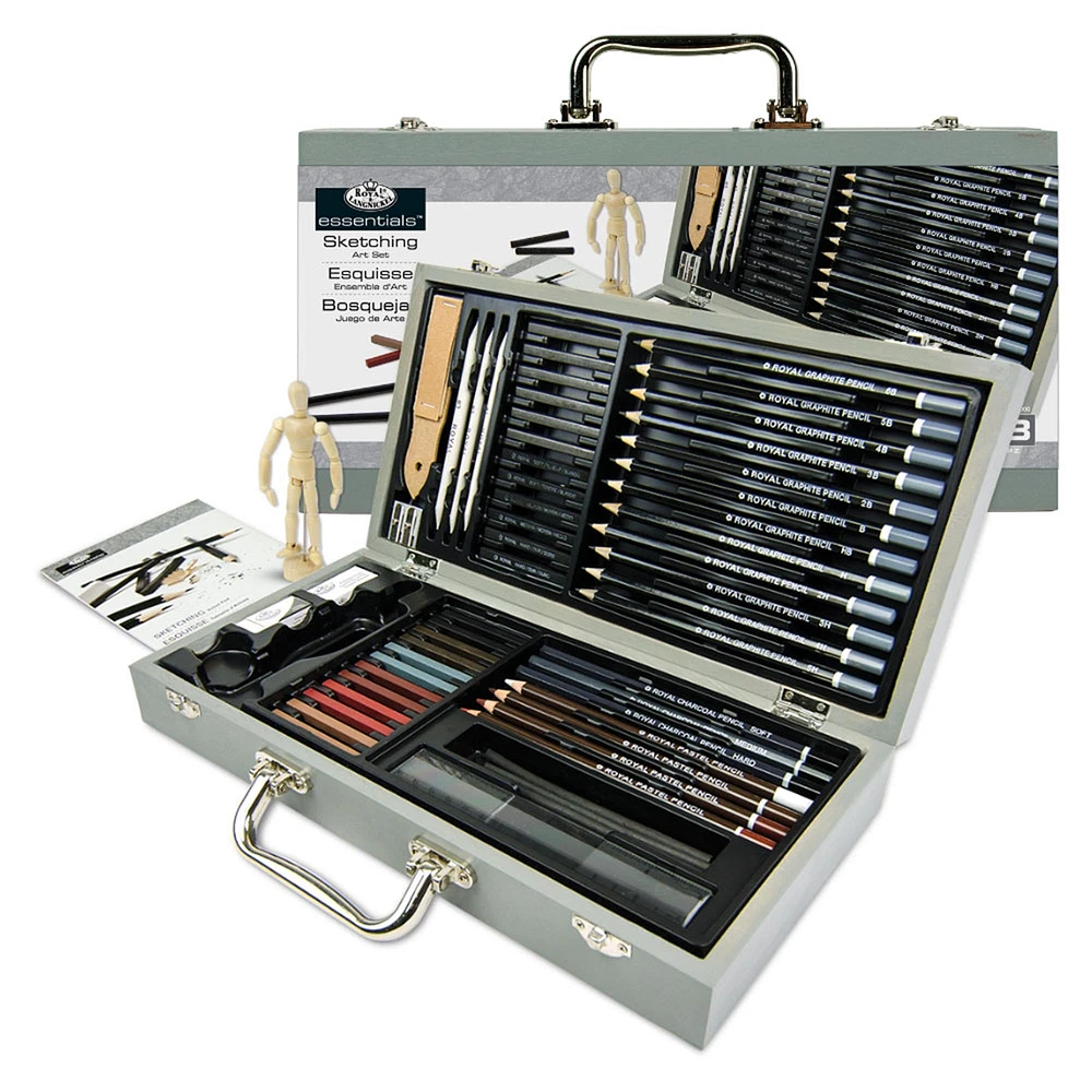 Deluxe Sketching Artist Kit - 58 Pieces