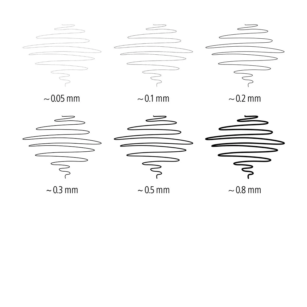 Pigment Liners - Black, 6 Pieces