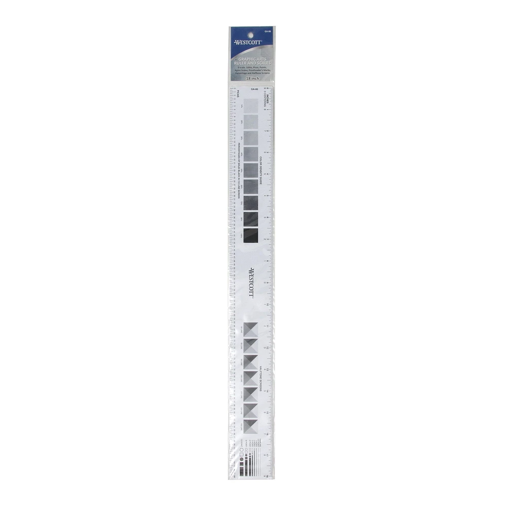 Règle graphique en plastique C-Thru - 18 po