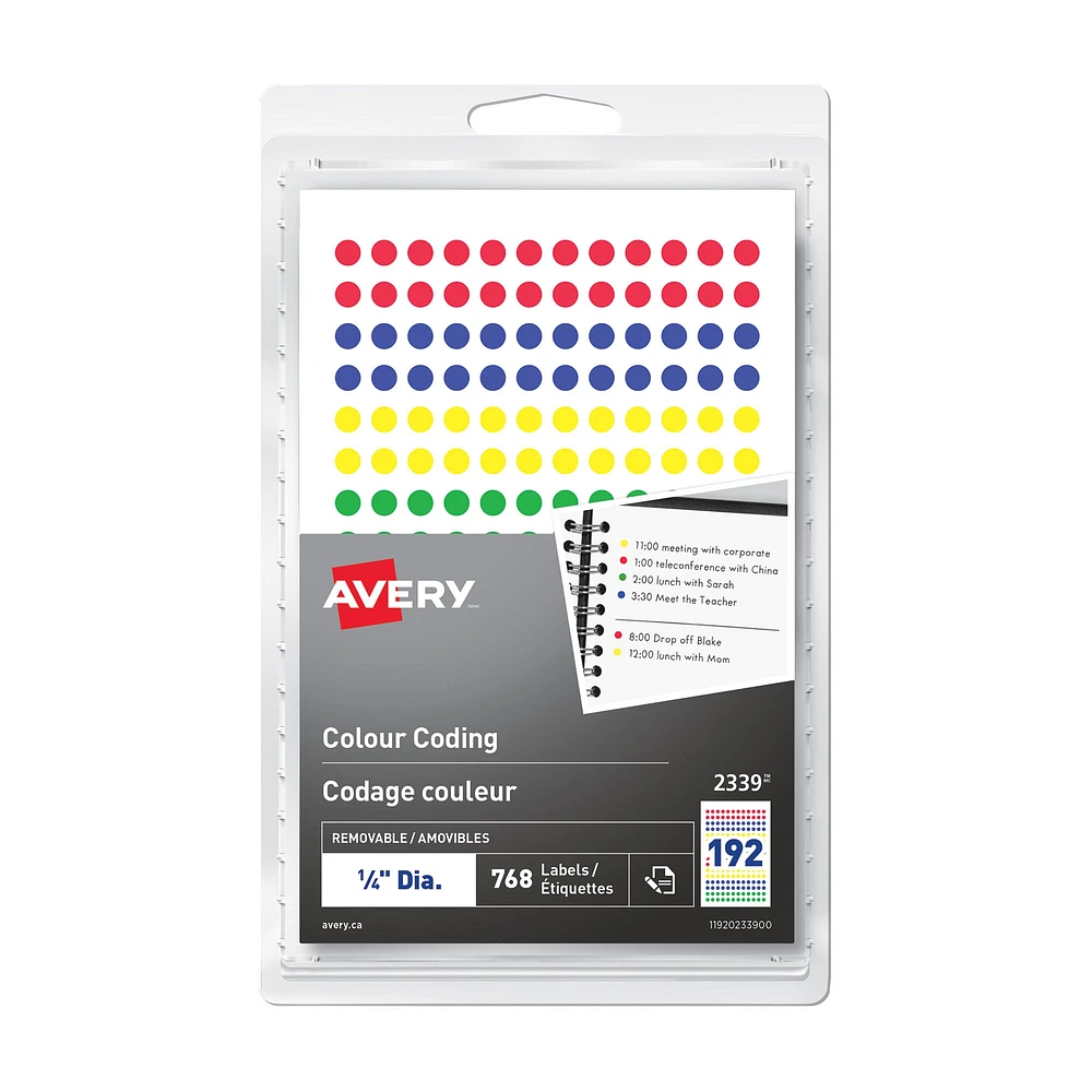 Pqt. étiquettes codage couleur