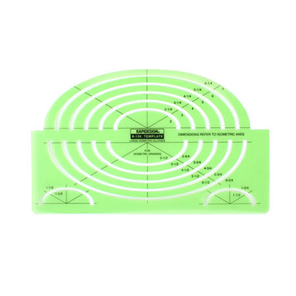 Gabarit RapiDesign - Grandes ellipses isométriques R124
