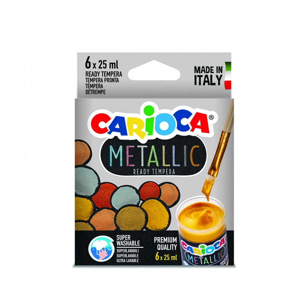 6-Pack Temperas - Metallic