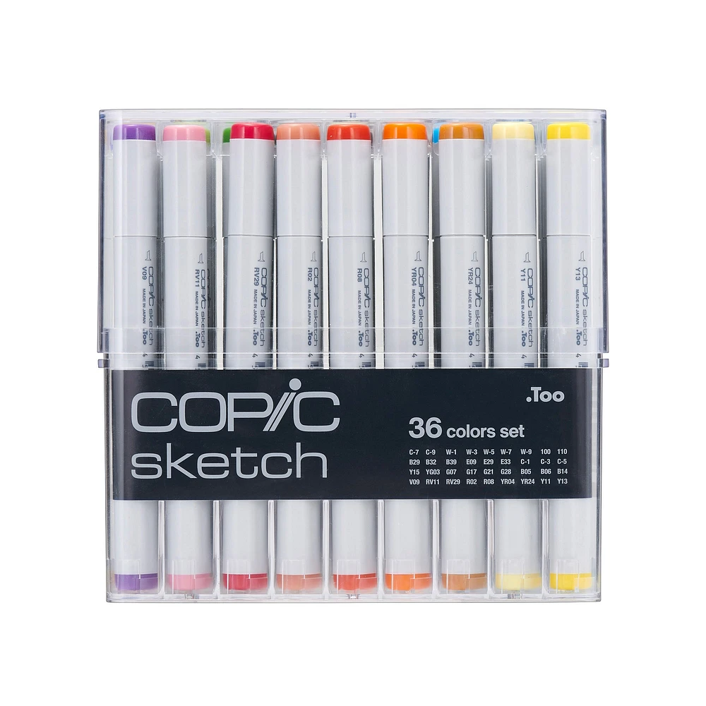 Ens. 36 marqueurs Copic Sketch - base