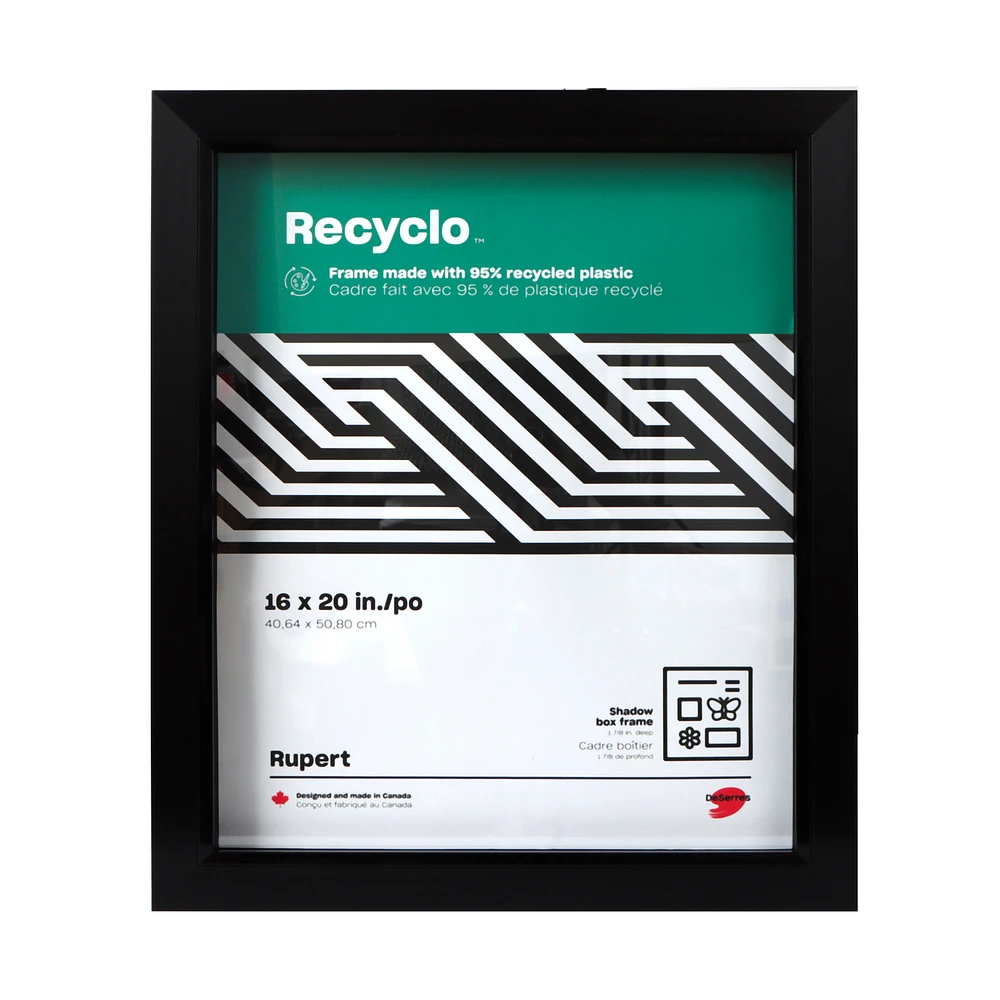 Cadre boîtier écoresponsable recyclo™ Rupert - noir