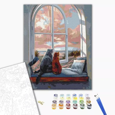 Paint by Numbers Kit - "Landscape for Cats"