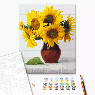 Kit peinture à numéros - « Tournesols »