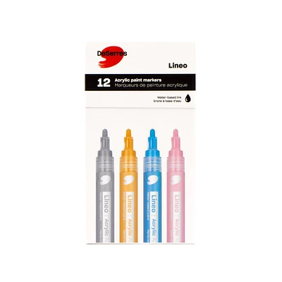 Set of 12 Acrylic Markers