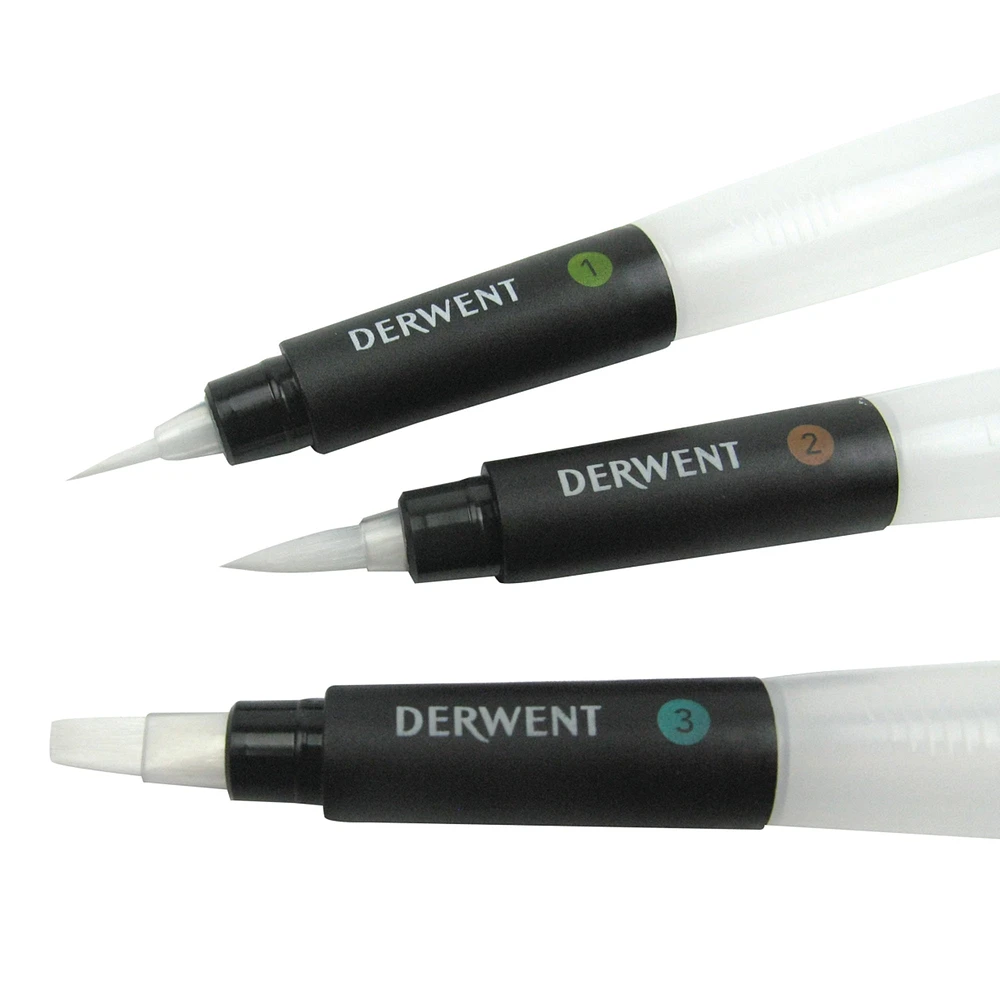Pack of 3 waterbrush paintbrushes