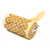 Mini rouleau à pâtisserie embossé - motif chinois