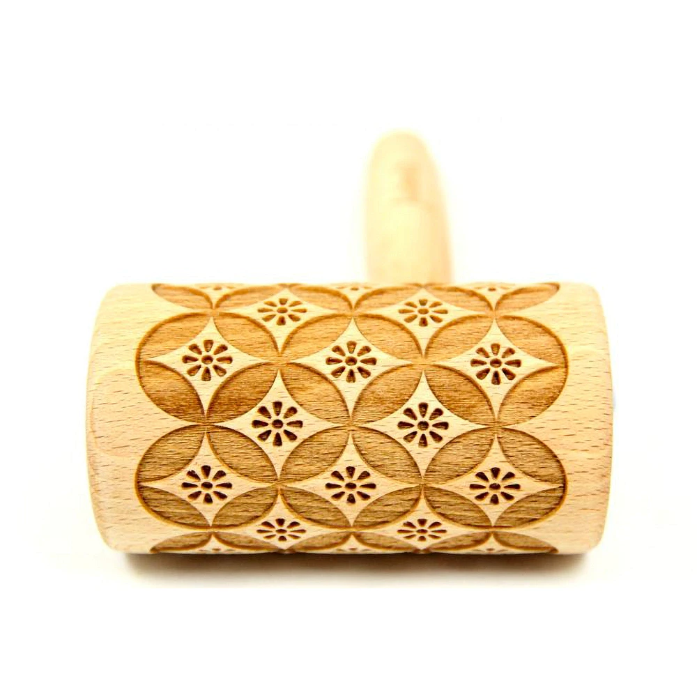 Mini rouleau à pâtisserie embossé - motif chinois