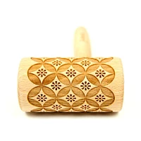 Mini rouleau à pâtisserie embossé - motif chinois