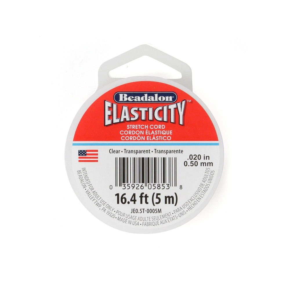 Cordon élastique – transparent, 0,5 mm