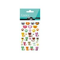 Autocollants Cooky - chats et coeurs