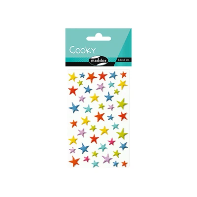 Autocollants Cooky - étoiles colorées