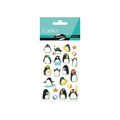 3D Cooky Stickers - Penguins
