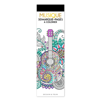 50 marque-pages à colorier : Musique