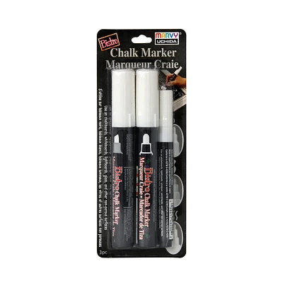 Pack White Chalk Markers