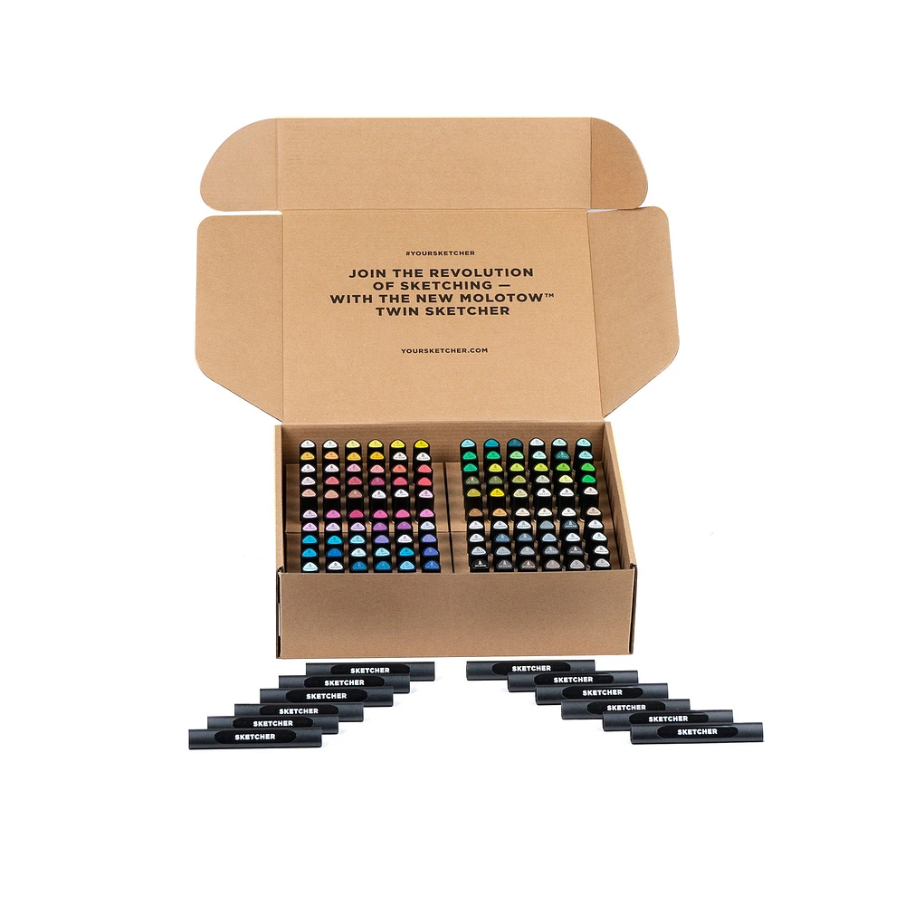 Ens. complet marqueur Sketcher - pointe pinceau