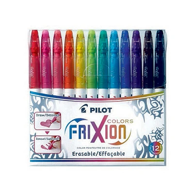Set of 12 Frixion Erasable Colour Markers
