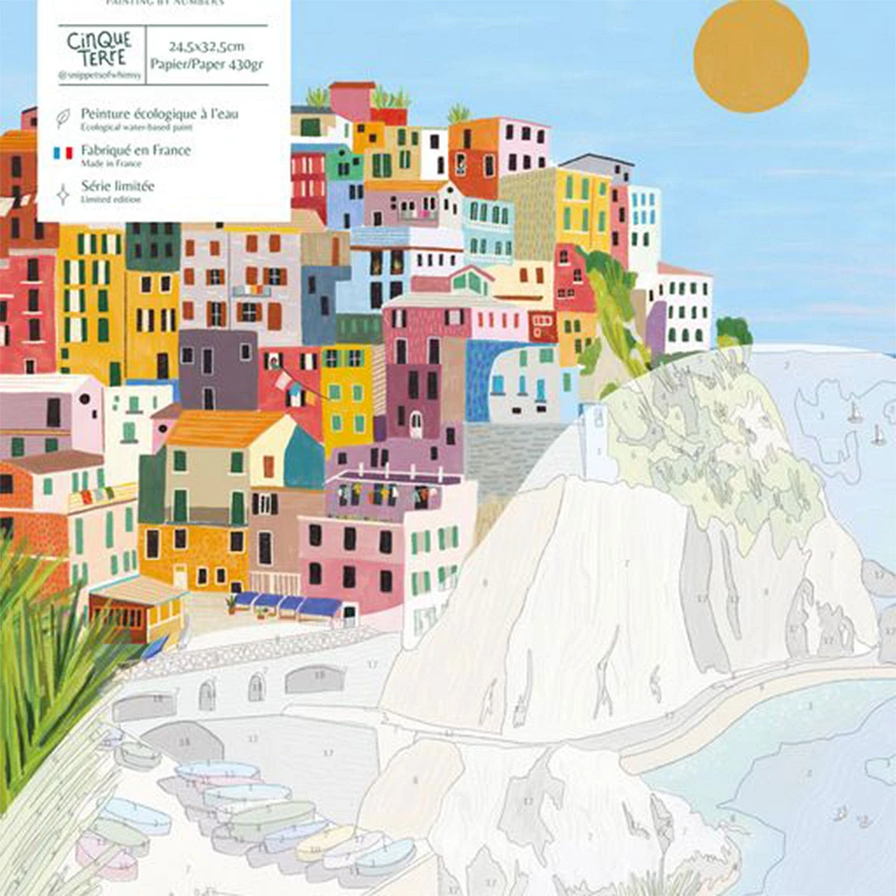 Kit peinture à numéros Petit Pinceau - « Cinque Terre »