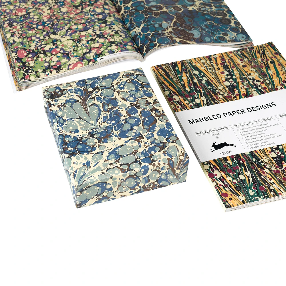 Gift & Creative Paper Book - Marbled Paper Designs