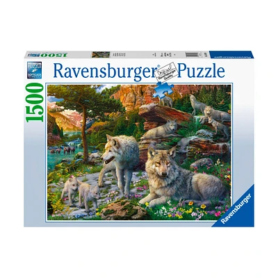 1,500-Piece Puzzle - "Wolves in Spring"