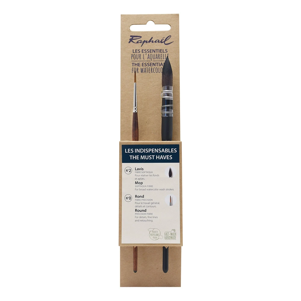 Ens. 2 pinceaux essentiels pour l’aquarelle