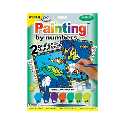 My First Paint by Numbers kit - Sea Turtle and Fish