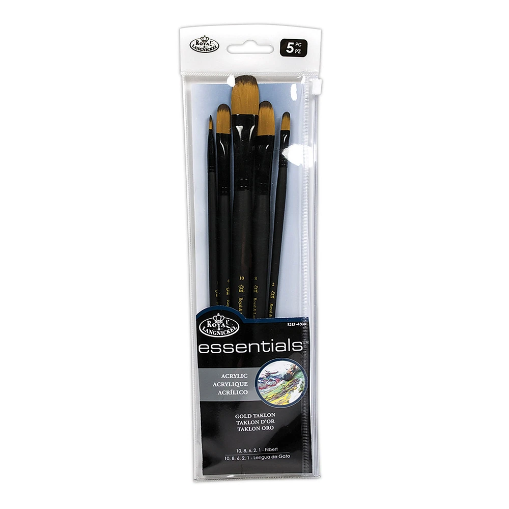 Pqt. 5 pinceaux filbert Essentials