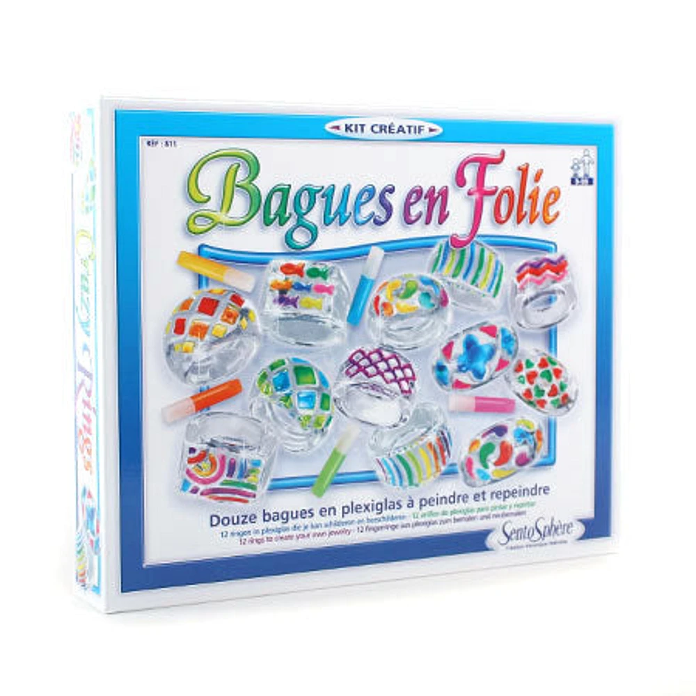 Bagues en plexiglas à peindre
