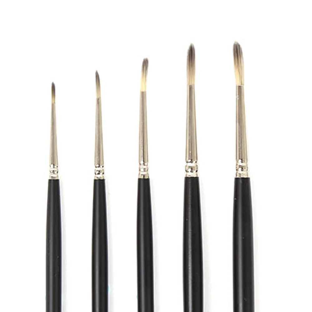 Synthetic hog's hair round paintbrush
