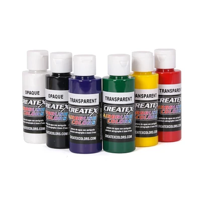 Set of 6 Createx Airbrush Colours – Primary