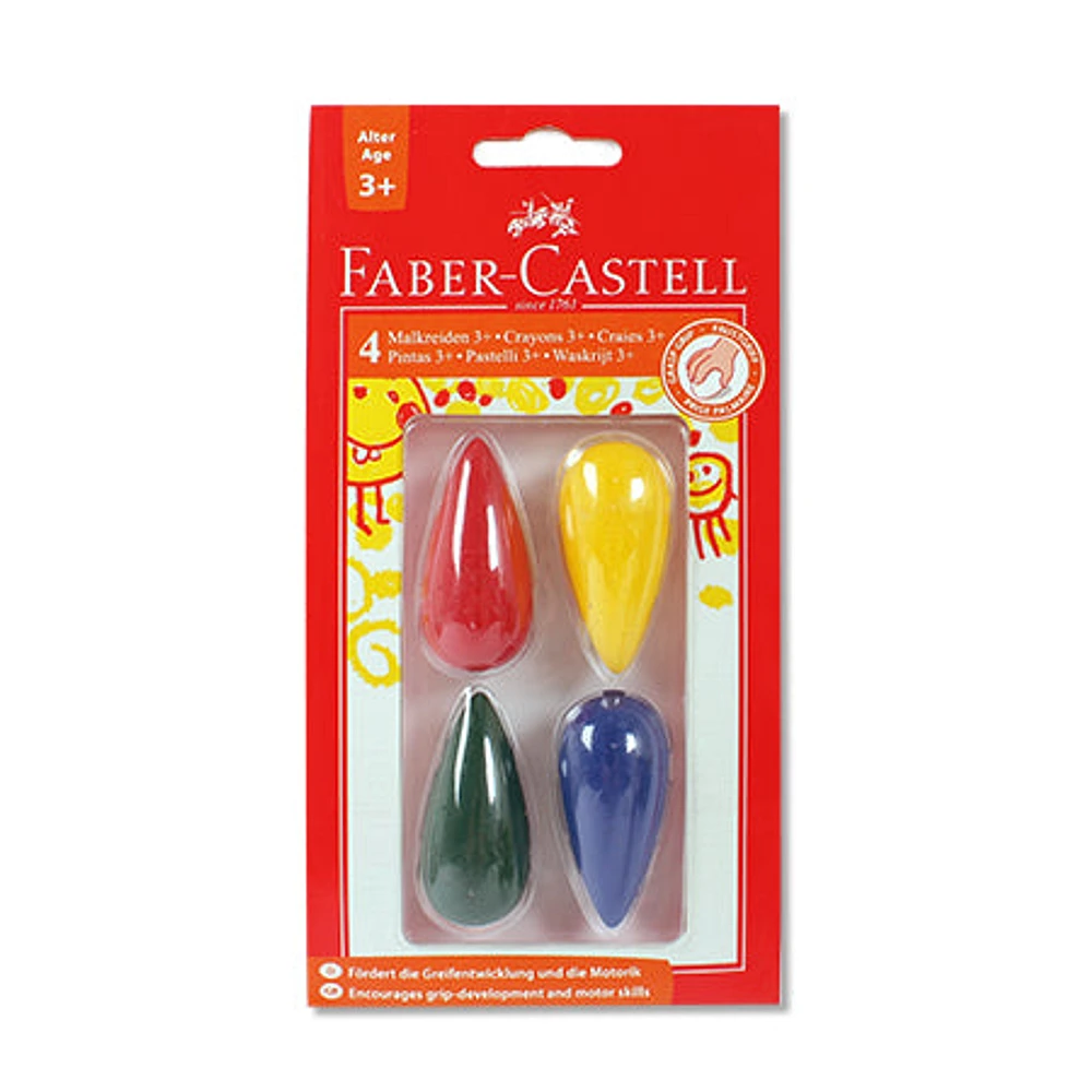4 crayons de cire - Forme de goutte
