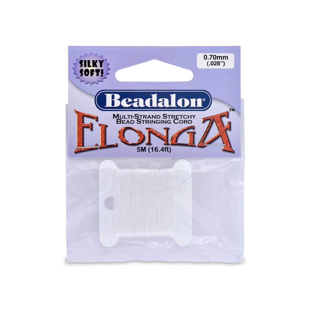 Multi-Strand Elastic Cord – White, 0.7 mm