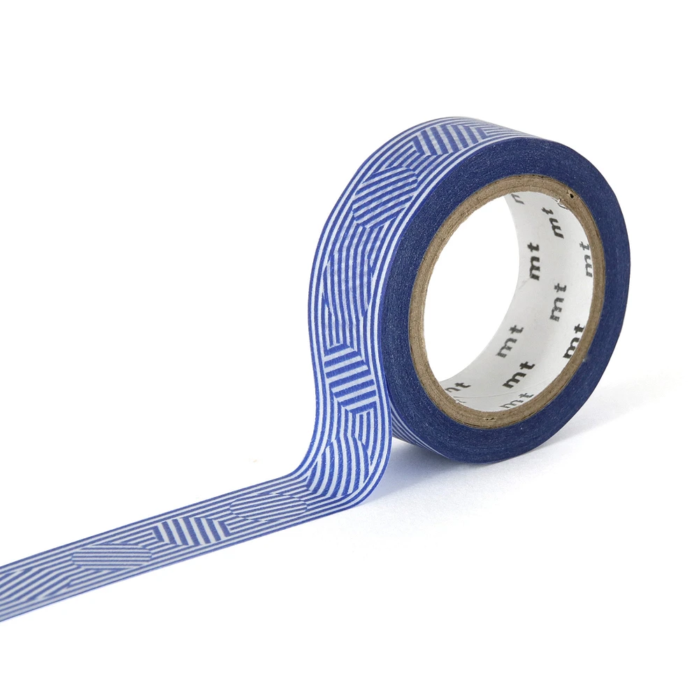 MT Washi Masking Tape - Circle/Border, Blue