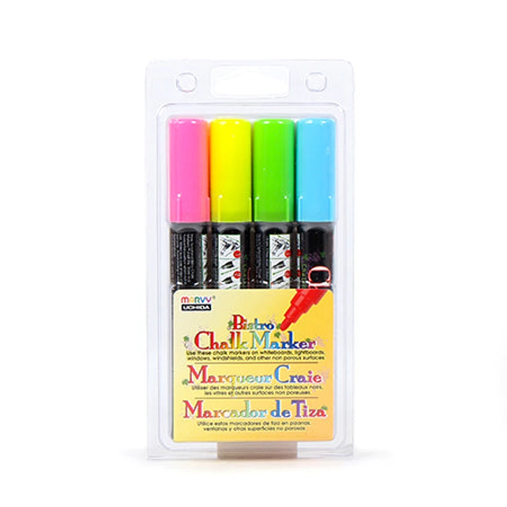 Set of 4 Chalk Markers – Fluo H