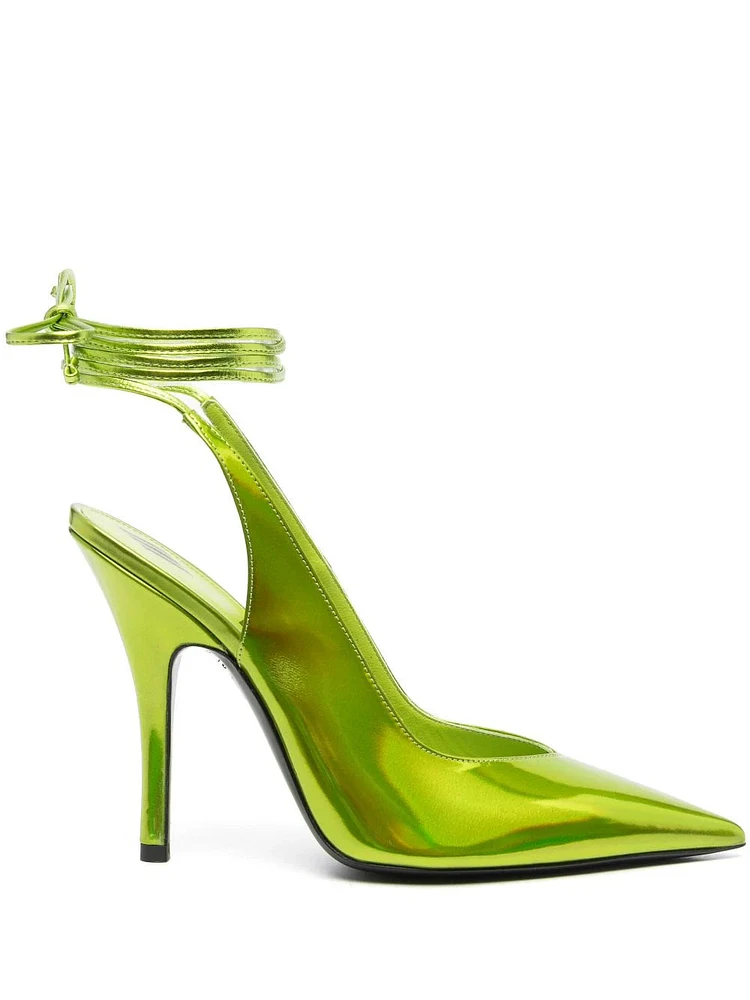 THE ATTICO - Holographic Pumps in Green
