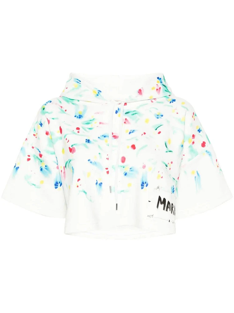 MARNI - Floral Print Hoodie
