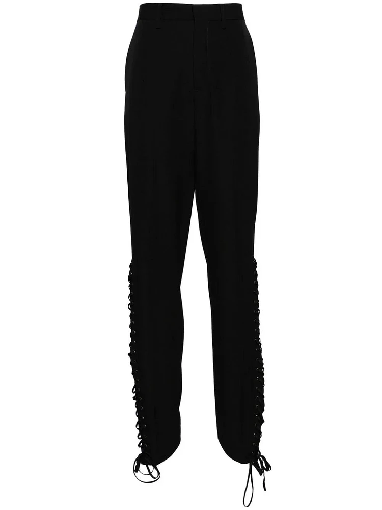 JEAN PAUL GAULTIER - Lace Up Trousers in Black
