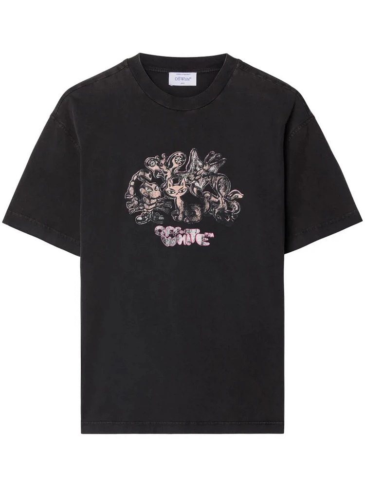 OFF-WHITE - T-Shirt in Washed Black