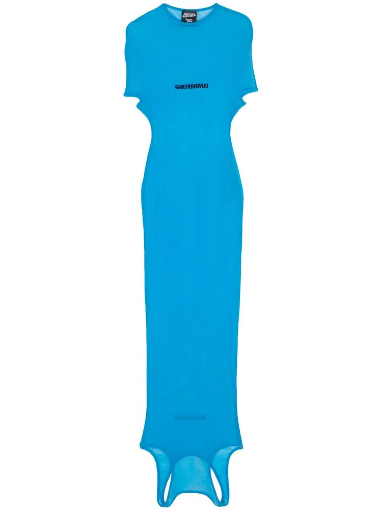JEAN PAUL GAULTIER X SHAYNE OLIVER - Mesh Dress in Blue